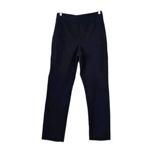 Spanx Pants Womens L Tall Navy Pull On Ponte Stretch No Pockets Office Casual